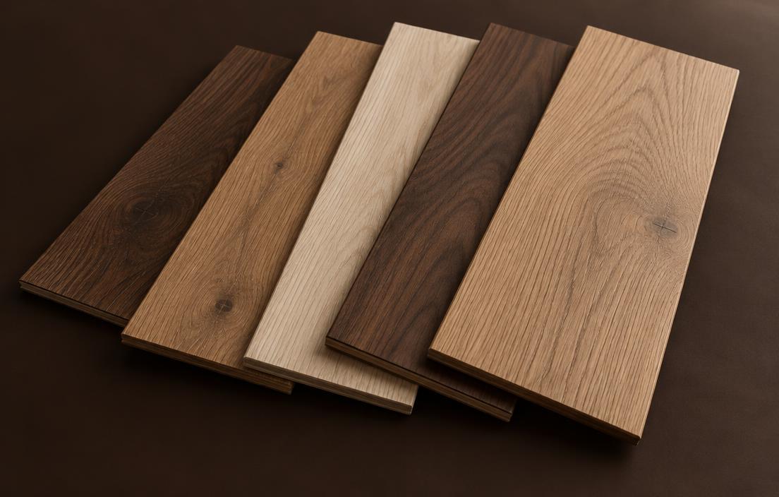 Verschillende houten vloerstaaltjes